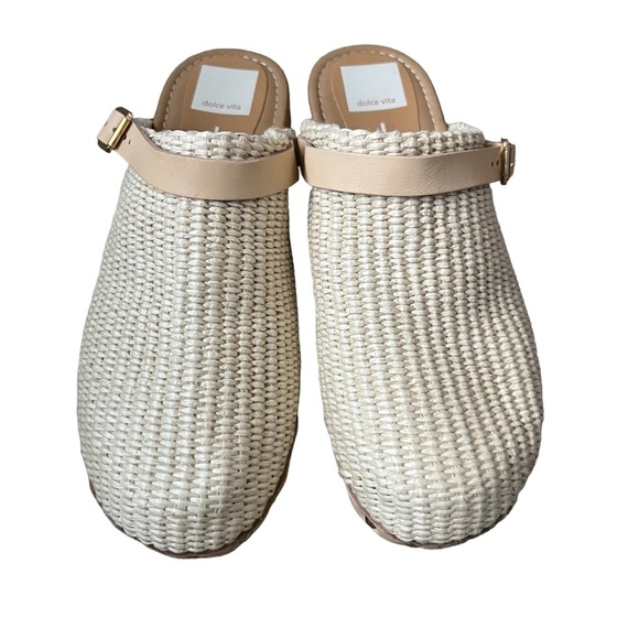 Dolce Vita Carlee Clogs in Tann/Natural Raffia Size 9 - Picture 3 of 15